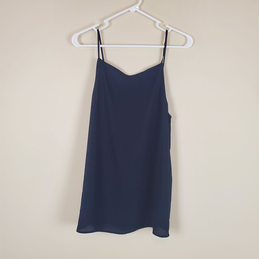 Loft Navy Blue Spaghetti Strap Maternity Tank Size Small - Picture 1 of 7